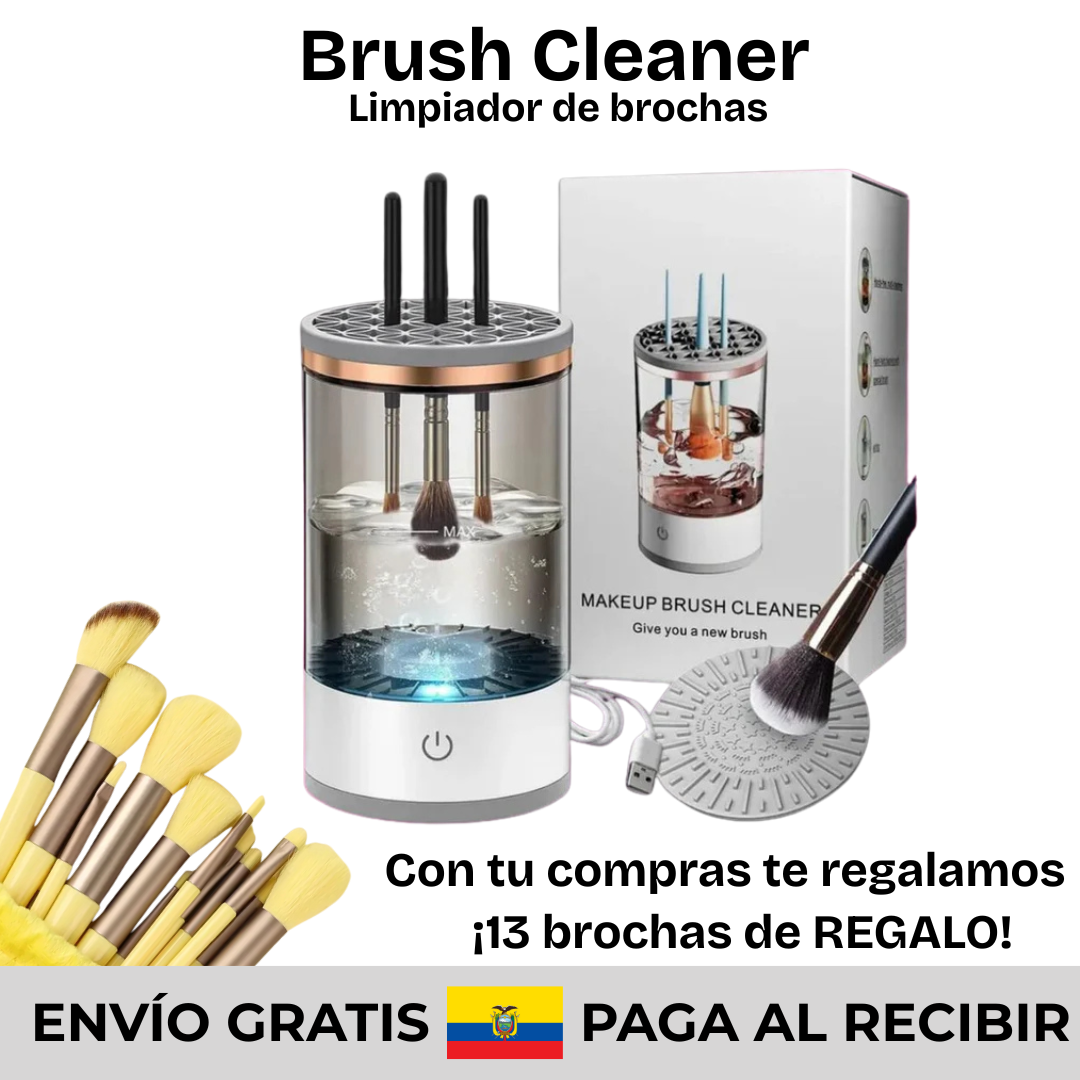 Brush Cleaner (Limpiador de brochas) + Juego de 13 brochas DE REGALO