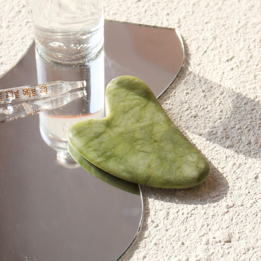 RODILLO FACIAL JADE + Piedra Gua Sha de REGALO!
