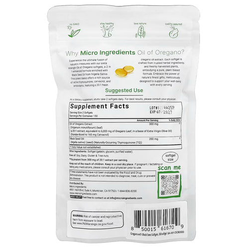 Cápsulas de Aceite de Orégano