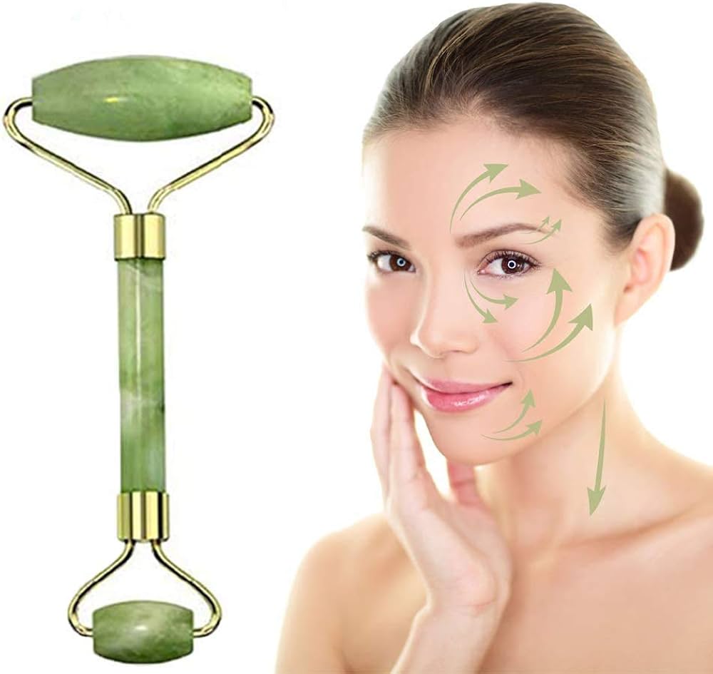 RODILLO FACIAL JADE + Piedra Gua Sha de REGALO!