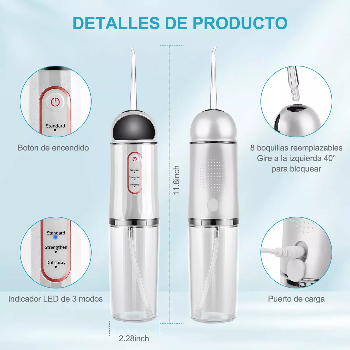 Irrigador Bucal Limpieza Profunda ┃CleanSmile™ + 4 Boquillas de REGALO!