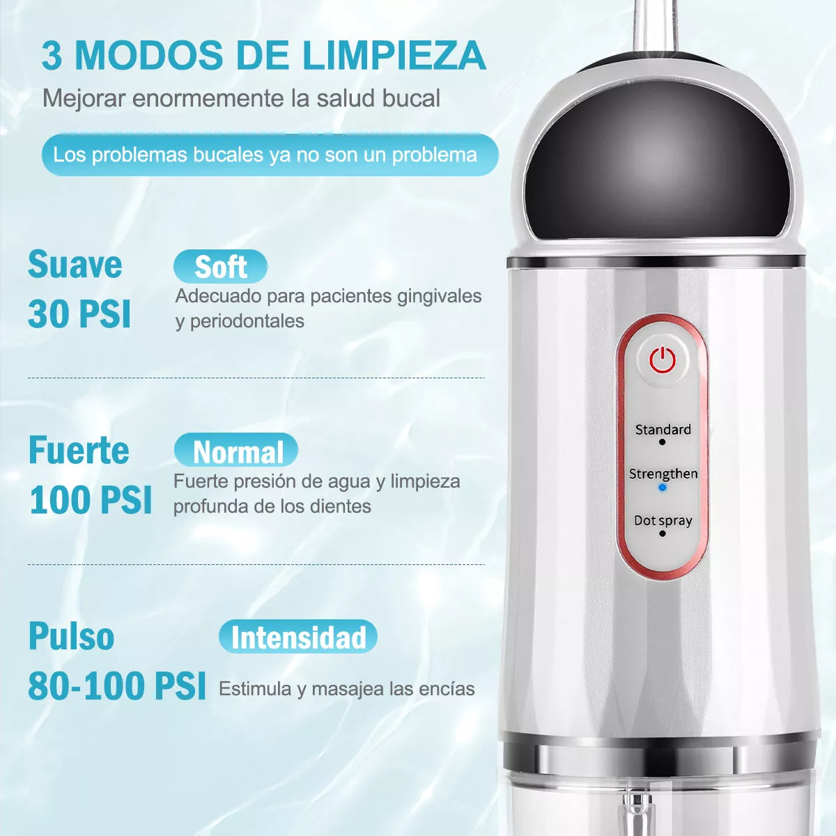 Irrigador Bucal Limpieza Profunda ┃CleanSmile™ + 4 Boquillas de REGALO!