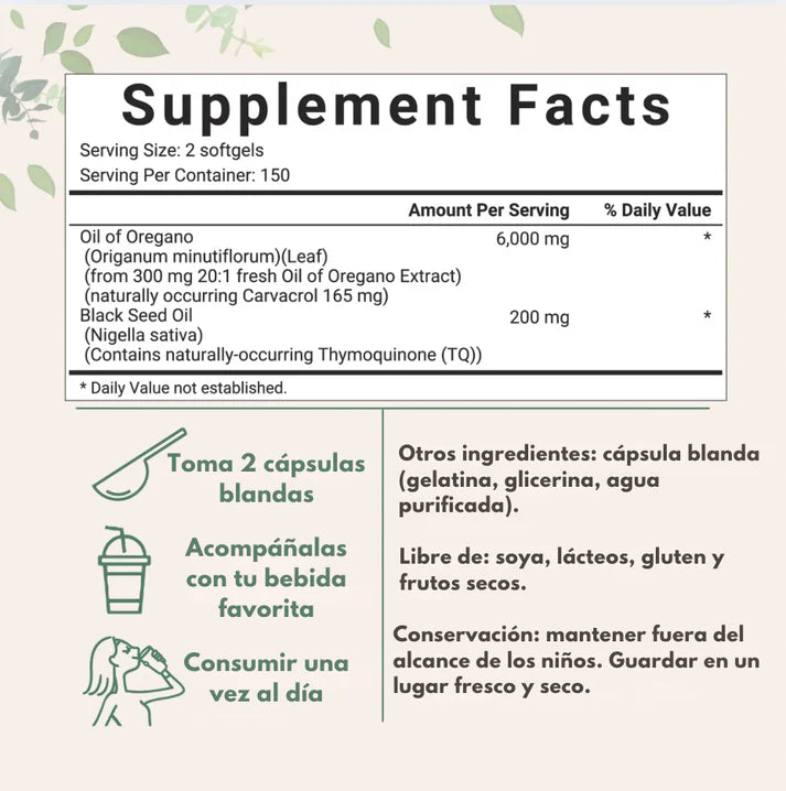 Cápsulas de Aceite de Orégano